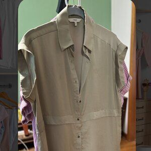 Light Green Silk Shirt dress